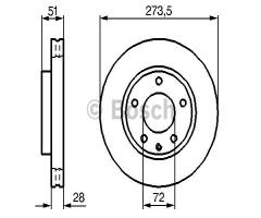 Bosch 0986479016 tarcza hamulc. mazda xedos 9  93-00, mazda xedos 9 (ta)