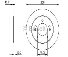 Bosch 0986479059 tarcza hamulc. kia venga  10- tył, hyundai ix20 (jc), kia venga (yn)