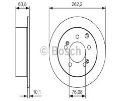 Bosch 0986479061 tarcza hamulc. kia soul  09- tył, kia soul (am)