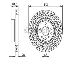 Bosch 0986479072 tarcza hamulc. mercedes r230 sl-klasa  03-11, mercedes-benz sl (r230)