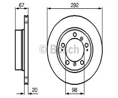 Bosch 0986479079 tarcza hamulc. porsche boxster  96-04 tył, porsche boxster (986)