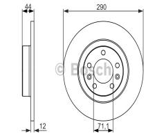 Bosch 0986479130 tarcza hamulc. peugeot 508  10- tył, peugeot 508