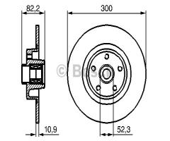 Bosch 0986479280 tarcza hamulc. renault vel satis  02 tył, renault vel satis (bj0_)