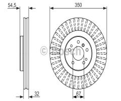 Bosch 0986479329 tarcza hamulc. mercedes w164 ml-klasa  05-, mercedes-benz klasa r (w251, v251)