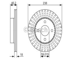 Bosch 0986479354 tarcza hamulc. nissan micra  00-02 (+abs), nissan micra ii (k11)