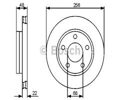 Bosch 0986479463 tarcza hamulc. vw passat 4motion  00-05 tył, audi a4 (8d2, b5), vw passat (3b3)