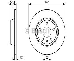 Bosch 0986479465 tarcza hamulc. audi tt  quattro  06- tył, audi tt (8j3)