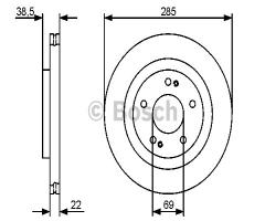 Bosch 0986479470 tarcza hamulc. mitsubishi pajero pinin  99-, mitsubishi pajero pinin (h6_w, h7_w)