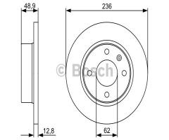 Bosch 0986479491 tarcza hamulc. skoda favorit  93-94, skoda favorit (781)