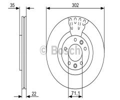 Bosch 0986479500 tarcza hamulc. citroen c6  05- tył, citroËn c6 (td_)