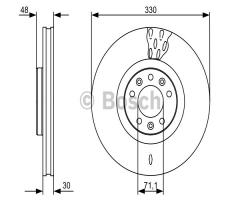 Bosch 0986479529 tarcza hamulc., citroËn c6 (td_), peugeot 407 coupe (6c_)