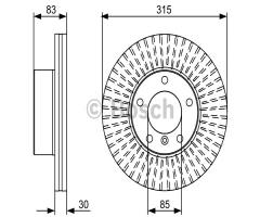 Bosch 0986479568 tarcza hamulc., mercedes-benz klasa g (w463), puch g-modell (w 463)