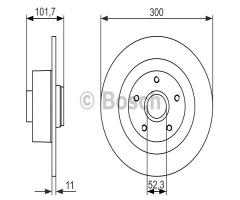 Bosch 0986479573 tarcza hamulc.+łożysko(zest. 1 szt) renault tył, renault laguna coupe (dt0/1)