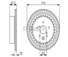 Bosch 0986479615 tarcza hamulc., lexus is ii (gse2_, ale2_, use2_)