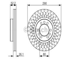 Bosch 0986479626 tarcza hamulc., iveco daily iii platforma / podwozie