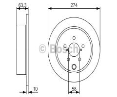 Bosch 0986479634 tarcza hamulc., subaru xv