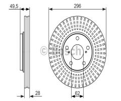 Bosch 0986479664 tarcza hamulc., lexus rx (mcu15), toyota camry (mcv3_, acv3_, _xv3_)