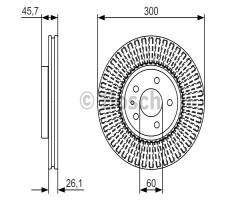 Bosch 0986479666 tarcza hamulc., chevrolet trax, opel mokka