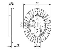 Bosch 0986479676 tarcza hamulc., kia shuma ii (fb)