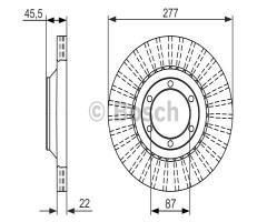 Bosch 0986479702 tarcza hamulc., hyundai galloper ii (jk-01)