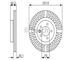 Bosch 0986479705 tarcza hamulc., land rover discovery iii (taa)