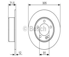 Bosch 0986479714 tarcza hamulc., nissan nv400 autobus, opel movano b nadwozie pełne