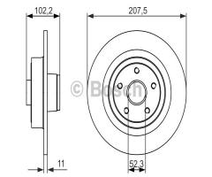 Bosch 0986479724 tarcza hamulc., renault clio iii (br0/1, cr0/1)