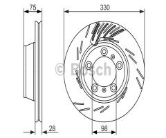 Bosch 0986479733 tarcza hamulc., porsche panamera