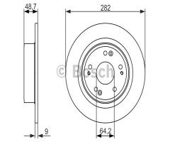 Bosch 0986479738 tarcza hamulc., honda accord viii (cu)