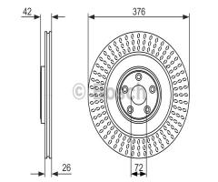 Bosch 0986479756 tarcza hamulc., jaguar xj (x35_, _j12_, _j24_)