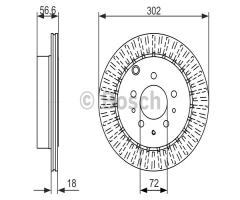 Bosch 0986479757 tarcza hamulc., mazda cx-7 (er)