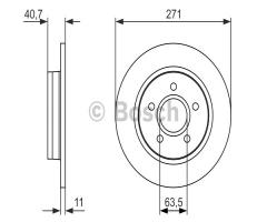 Bosch 0986479763 tarcza hamulc. ford focus  11- tył, ford focus iii sedan