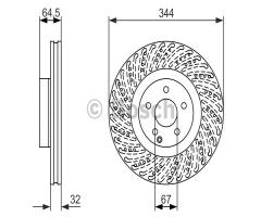 Bosch 0986479764 tarcza hamulc. mercedes w212 e-klasa  09- przód, mercedes-benz klasa e (w212)