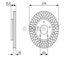 Bosch 0986479783 tarcza hamulc. mitsubishi lancer  08- przód, mitsubishi lancer sedan (cy/z_a)