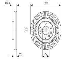 Bosch 0986479795 tarcza hamulc. mazda cx-7  07- przód, mazda cx-7 (er)