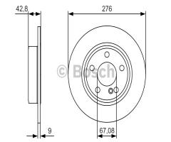 Bosch 0986479a03 tarcza hamulc. mercedes w246 b-klasa  11- tył, mercedes-benz klasa b (w246, w242)