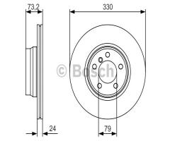 Bosch 0986479a06 tarcza hamulc. bmw 3 f30  11- przód, bmw 3 (f30, f35, f80)