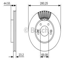 Bosch 0986479a12 tarcza hamulc. kia ceed  12-, hyundai i30 (gd), kia cee`d