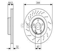 Bosch 0986479a17 tarcza hamulc. mercedes r172 slk-klasa  11- przód, mercedes-benz slk (r172)