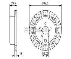 Bosch 0986479a83 tarcza hamulc. subaru brz 2,0  12- tył, subaru outback (bm, br)