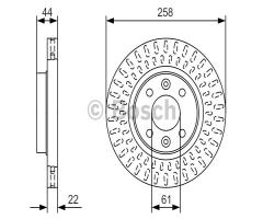 Bosch 0986479a86 tarcza hamulc. renault clio  iv  12- przód, dacia sandero ii, renault clio iv