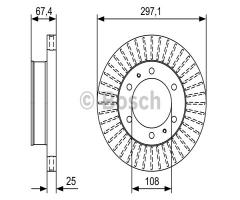 Bosch 0986479a96 tarcza hamulc. toyota hilux  05-