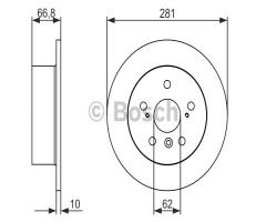 Bosch 0986479c21 tarcza hamulc. lexus es  06-12 tył