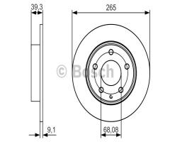 Bosch 0986479c26 tarcza hamulc. mazda 3  13- tył, mazda 3 (bm)