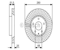 Bosch 0986479c36 tarcza hamulc., mazda 3 (bm)