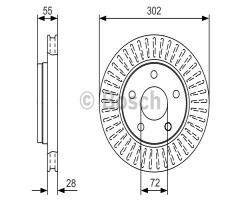 Bosch 0986479c38 tarcza hamulc. jeep wrangler  06- przód, jeep wrangler iii (jk)