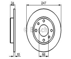 Bosch 0986479c54 tarcza hamulc. peugeot 106,205,306,405, citroËn visa, peugeot 205 i (741a/c)