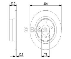 Bosch 0986479c55 tarcza hamulc. bmw 3 e90  05- tył, bmw 3 (e90)