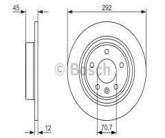 Bosch 0986479c58 tarcza hamulc. opel astra j  09- tył, chevrolet orlando (j309)