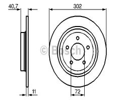 Bosch 0986479c69 tarcza hamulc. mazda 5  05- tył, mazda 5 (cw)